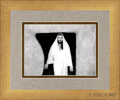 The Resurrected Christ Open Edition Print / 7 X 5 Matte Gold 11 3/4 9 Art