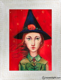 The Witch Open Edition Print / 5 X 7 Frame W 6.5 8.5 Oep