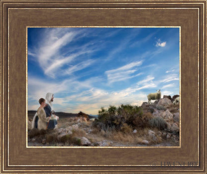 Training The Young Shepherd Open Edition Print / 14 X 11 Gold 18 3/4 15 Art