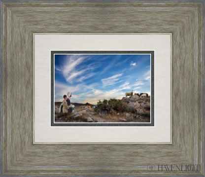 Training The Young Shepherd Open Edition Print / 7 X 5 Gray 14 3/4 12 Art