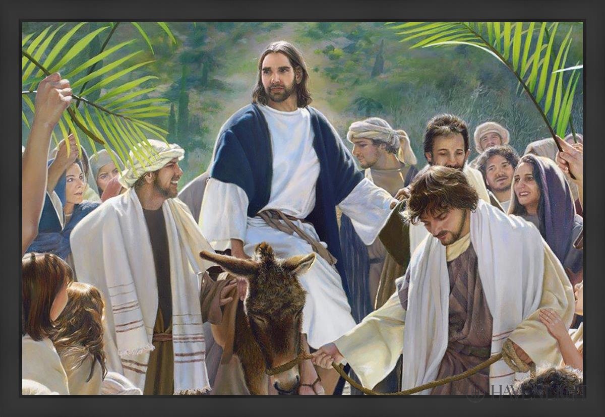 Triumphal Entry Large Art Open Edition Canvas / 48 X 32 Contemporary Matte Black 51 1/2 35