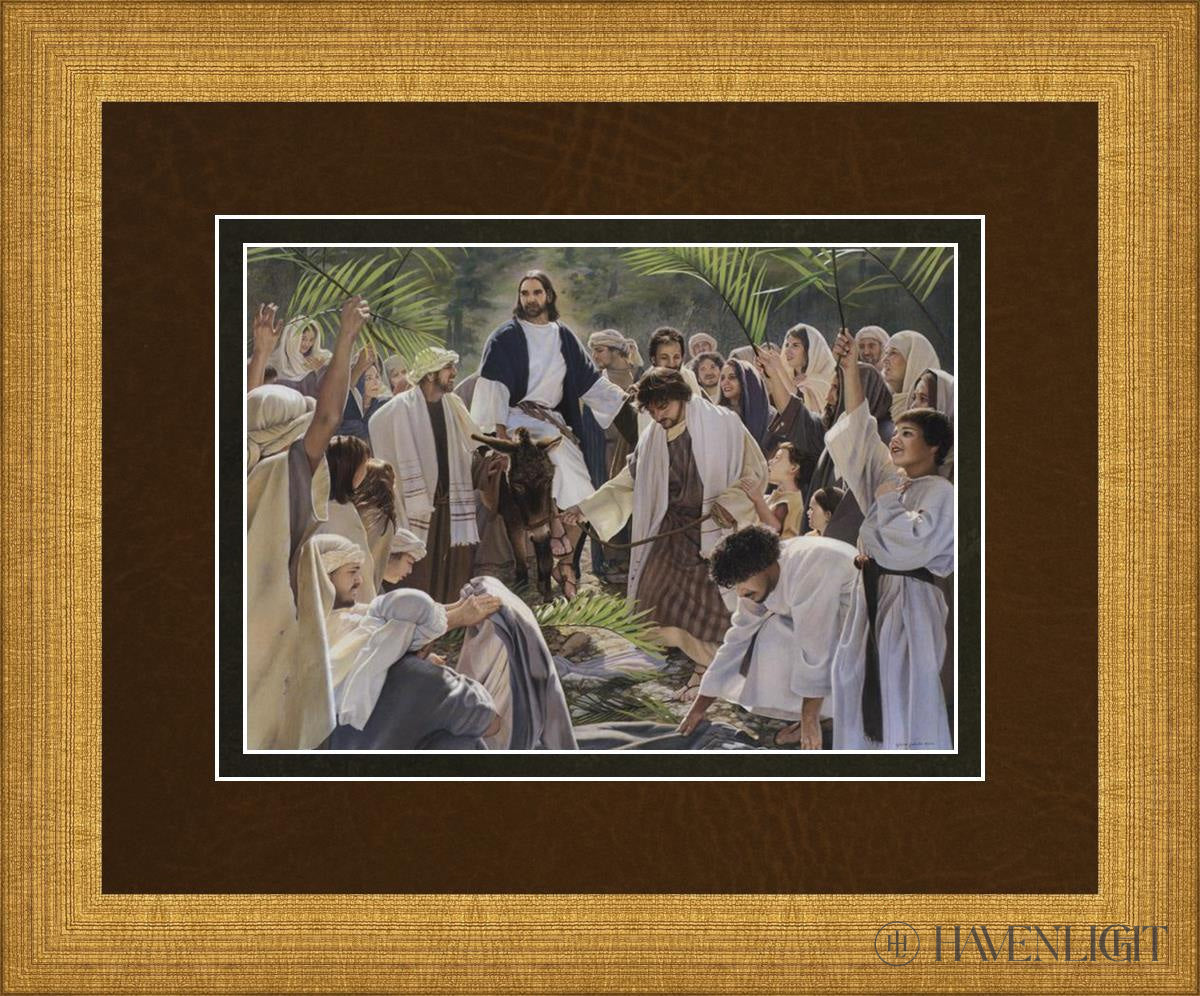 Triumphal Entry Open Edition Print / 7 X 5 Matte Gold 11 3/4 9 Art