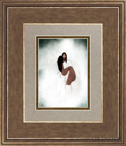 Walk You Through The Storm Open Edition Print / 5 X 7 Gold 12 3/4 14 Art